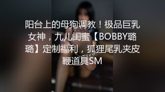 阳台上的母狗调教！极品巨乳女神，九儿闺蜜【BOBBY璐璐】定制福利，狐狸尾乳夹皮鞭道具SM